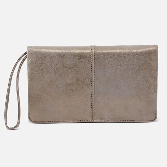Bags Nwt New Hobo Evolve Wallet Granite Gold Leather Retired Rare